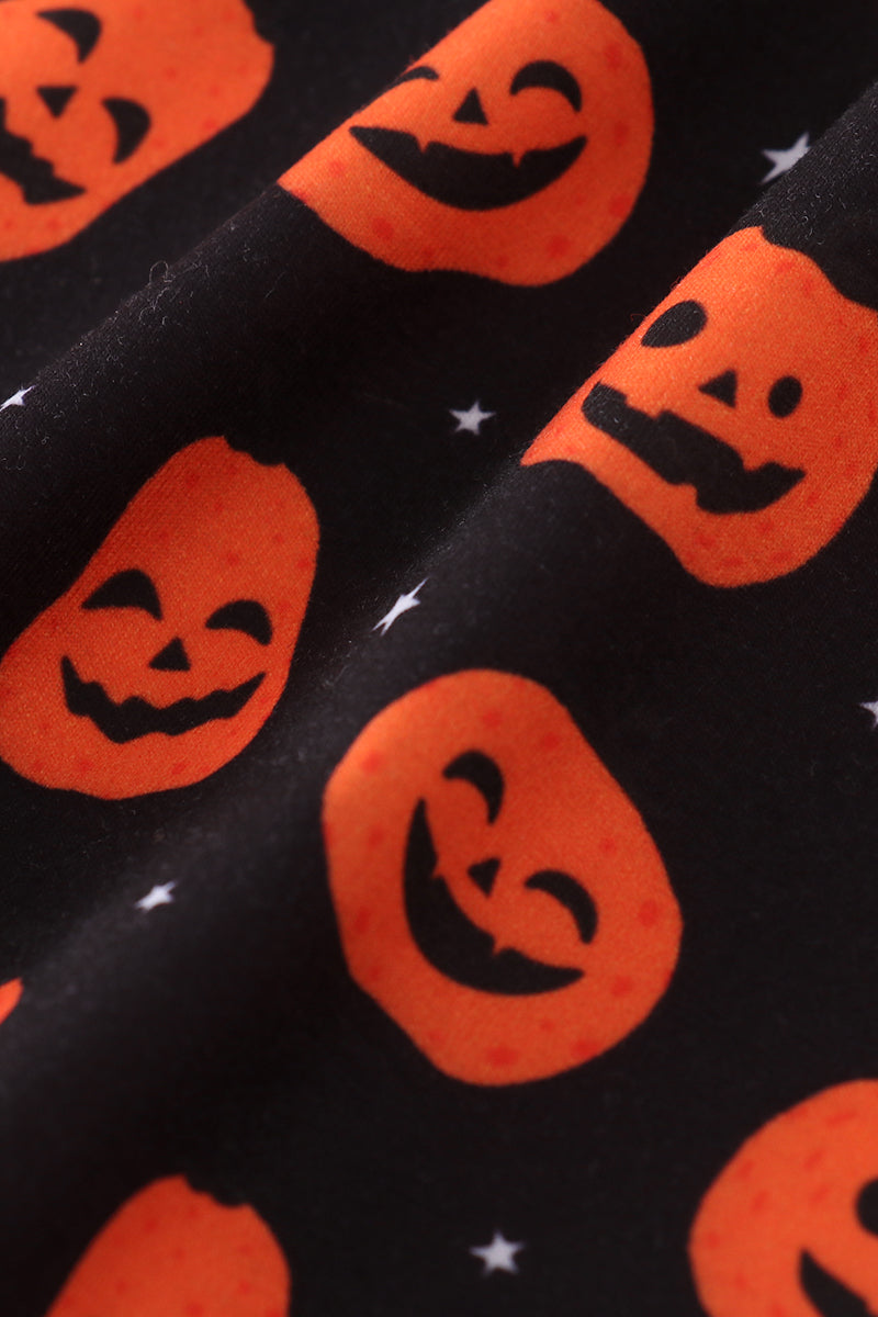 Premium Orange halloween pumpkin button down shirt