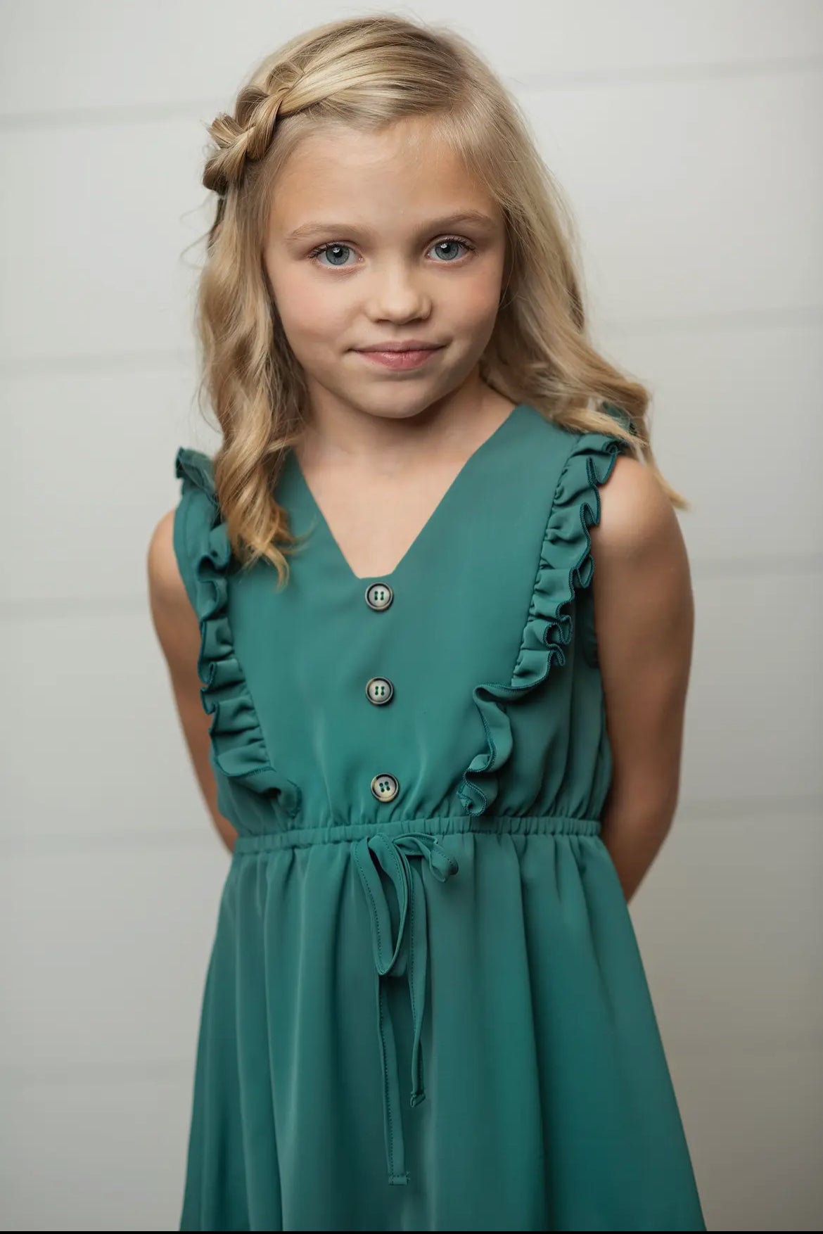 Teal Ruffle Dress