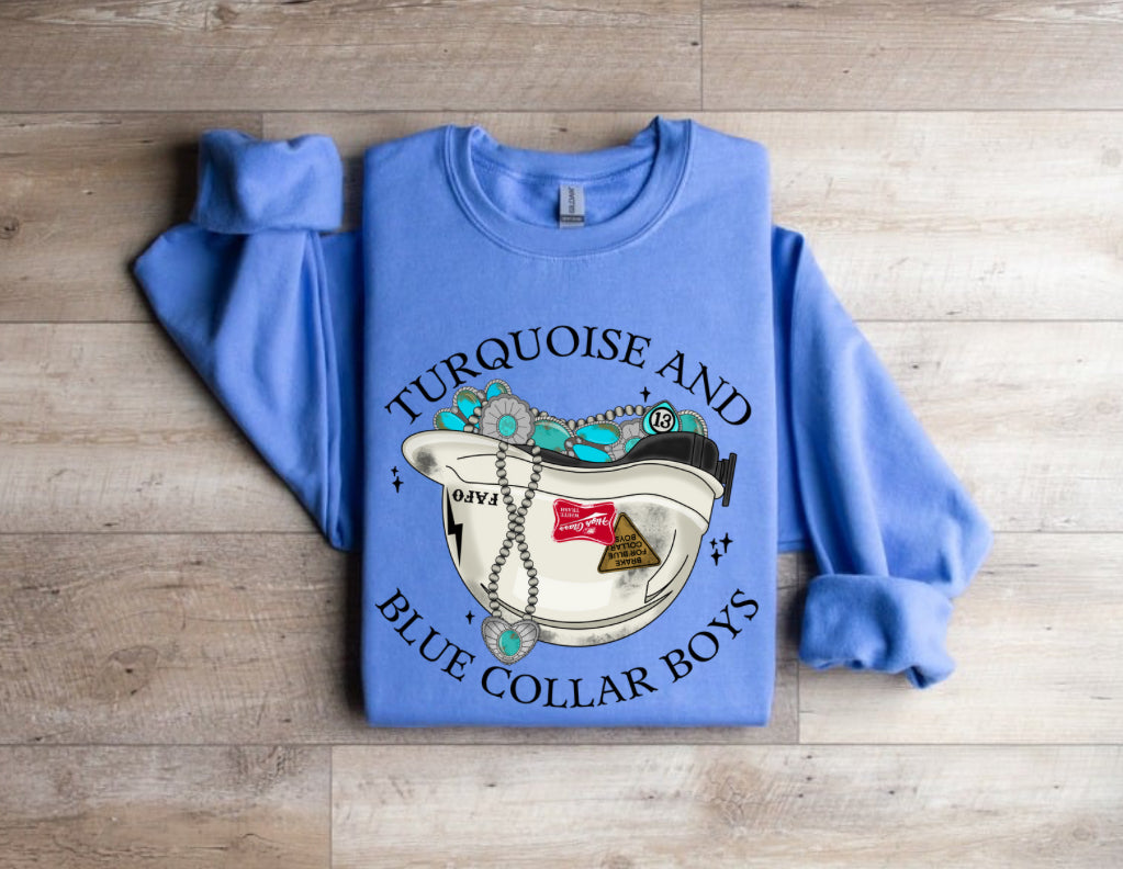 Turquoise & Blue Collar Boys