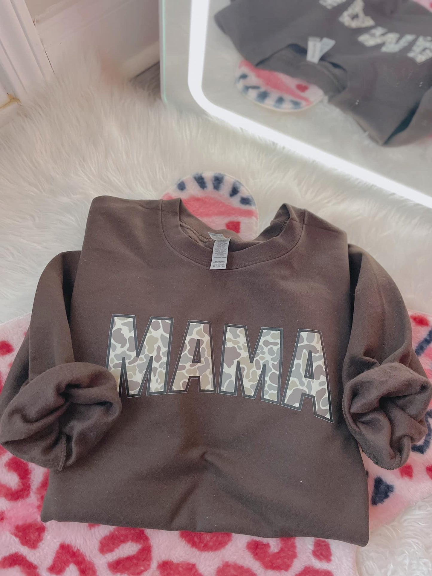 Camo Mama Tee/Crewneck