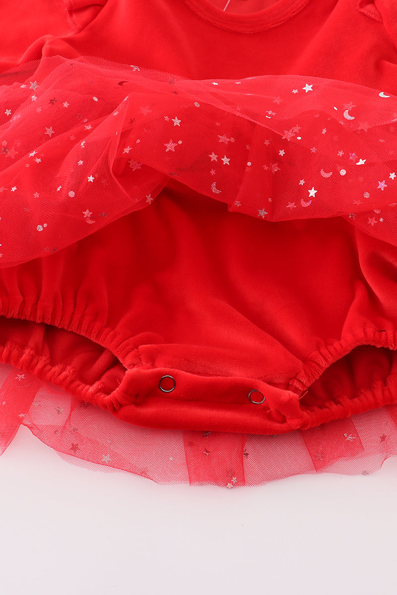 Red velvet tutu girl bubble